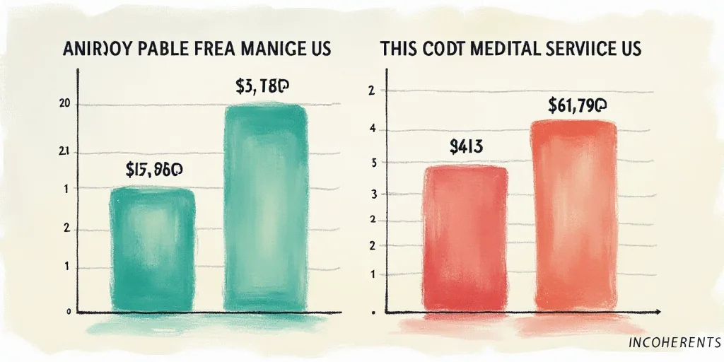 a graphic showing the cost of medical services in mexico and the cost of medical services in the us