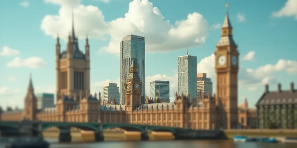 a group of tall buildings with a sky background and a few clouds in the sky above them, with a few b