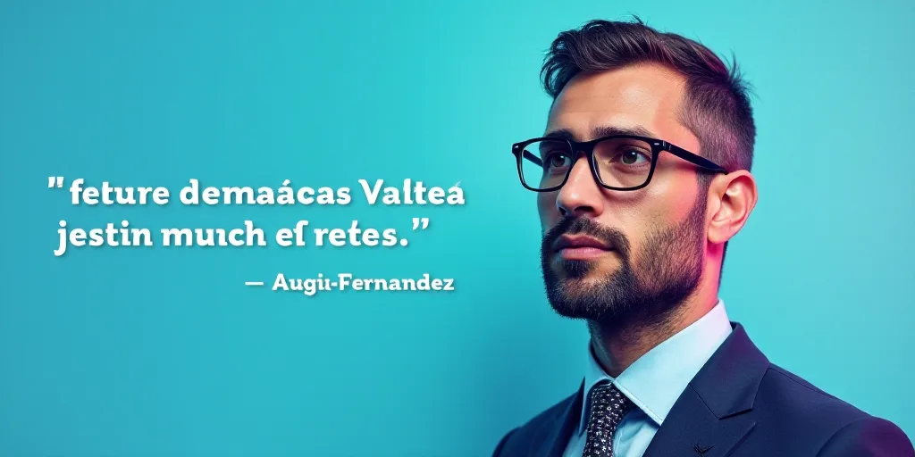 a man in a suit and glasses with a blue background and a quote from the author, fausto prettiin mund