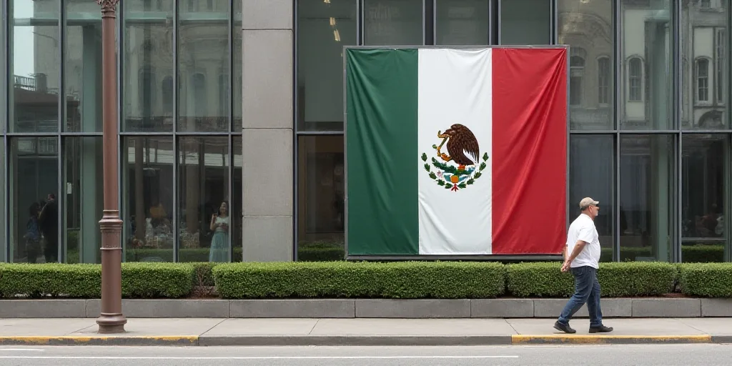 a man walks past a sign for the mexican modelo sa de mexico building in mexico city, on may 11, 2012