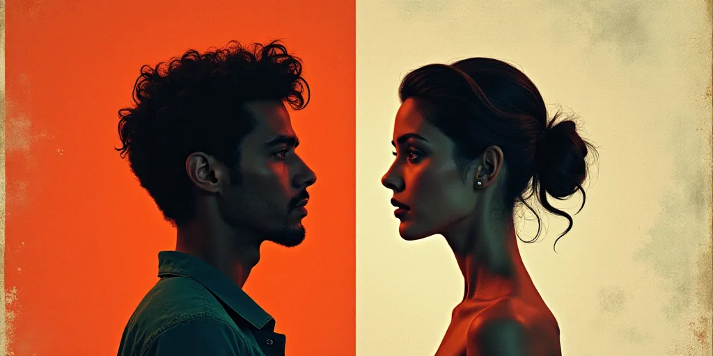 a poster with a man and a woman in different colors and sizes, with the caption top 10 los artists y