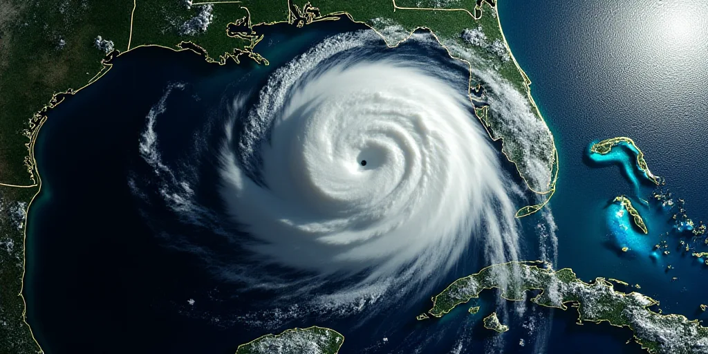 a satellite image of a hurricane in the ocean with a satellite view of the area surrounding it and a