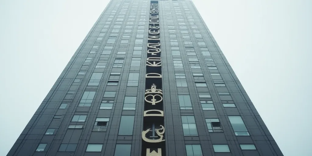 a tall building with a sign on the side of it that says the crown in the middle of the building, And