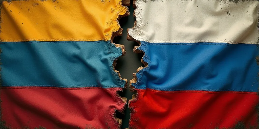 two flags are shown with one torn apart and the other torn apart with a torn piece of fabric in the