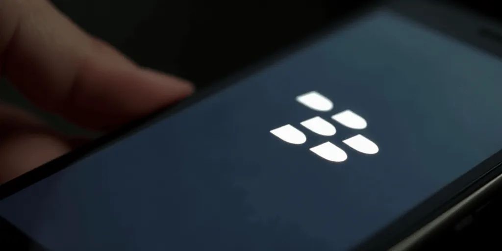 a blackberry clark logo is seen on a phone screen in this photo illustration taken on november 11, 2