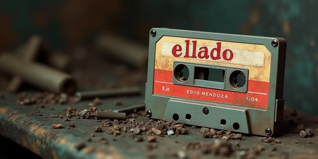 a cassette with the words ellado on it and a cassette with the words ellado on it, Eddie Mendoza, bo