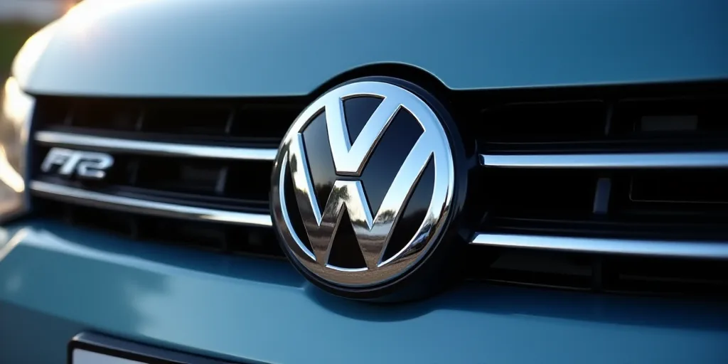 a close up of a vw badge on a car's grill grills and grill grills, Bernd Fasching, finely detailed f