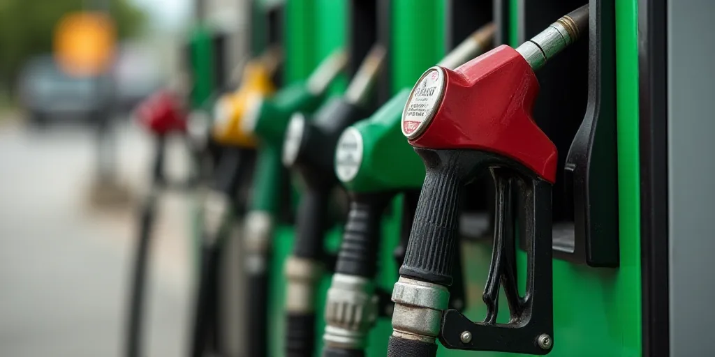 a green and red gas pump next to a black hose and a black hose connected to it's pump, Aquirax Uno,