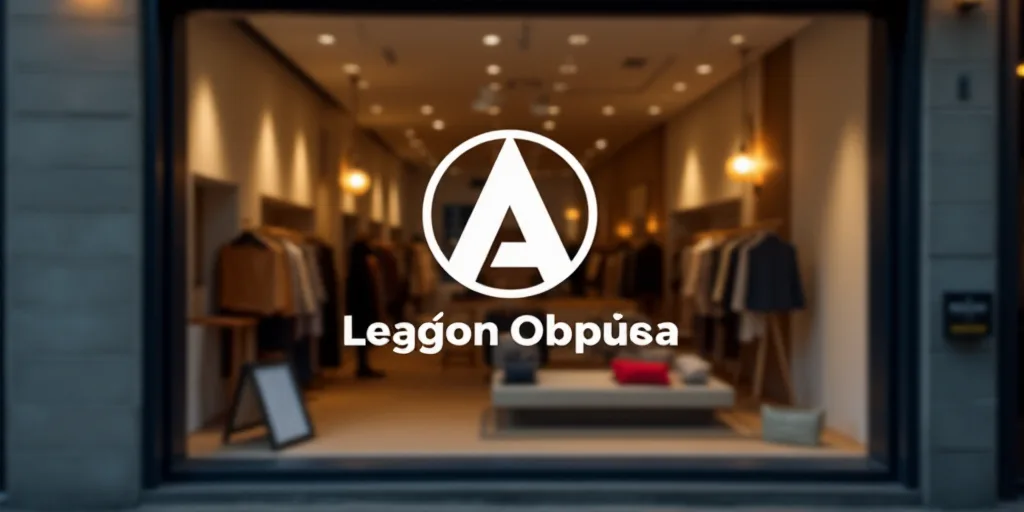 a logo for a company that sells accessories and accessories for sale in the store's storefront windo