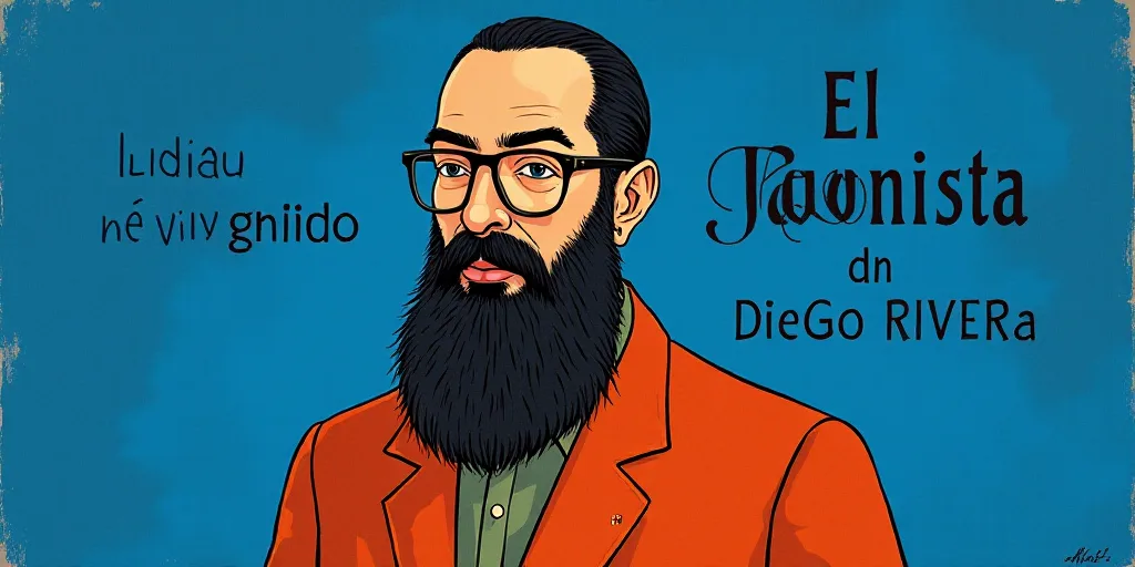 a man with a beard and glasses standing in front of a blue background with the words, el pasonista,