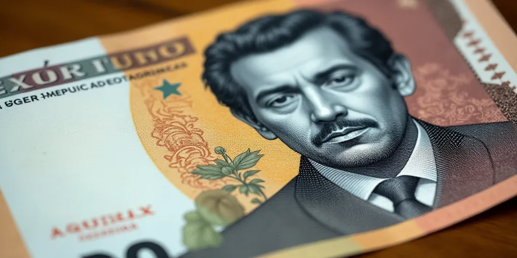 a mexican currency with a picture of a man on it and a picture of a man on the back of the bill, Aqu