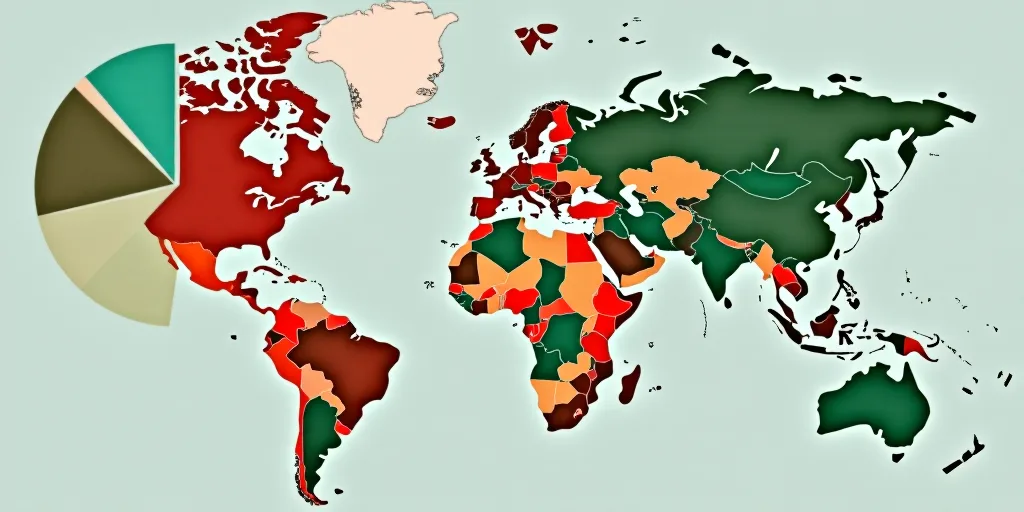 a pie chart with a percentage of people in mexico and the number of people in mexico in the world, C