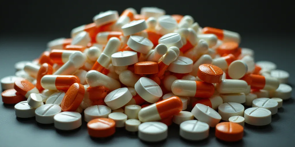 a pile of pills and contraptions sitting on top of each other on a table top in a pile, Aquirax Uno,