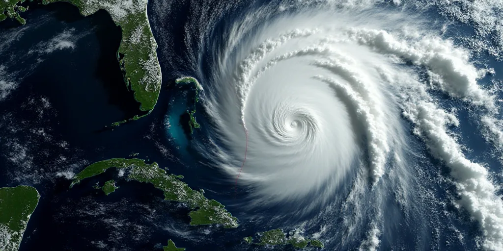 a satellite image of a hurricane with a line of blue and red lines in the middle of the image, Dave