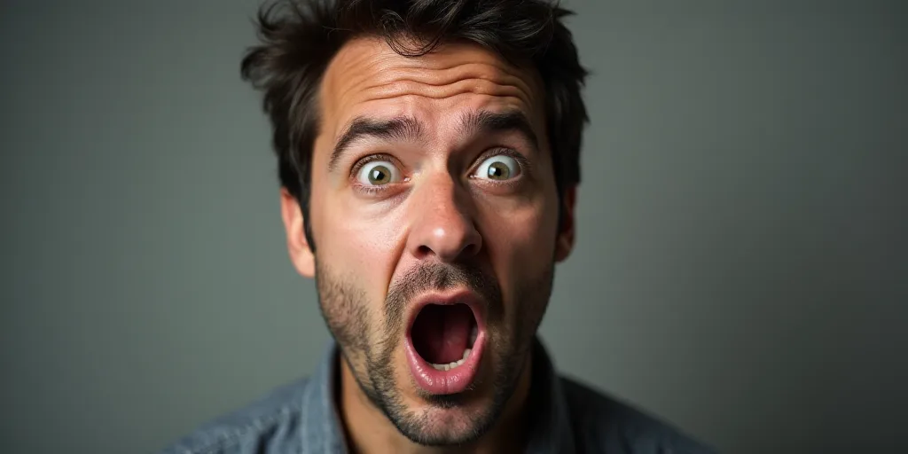 a split photo of a man with a surprised look on his face and a man with a surprised look on his face