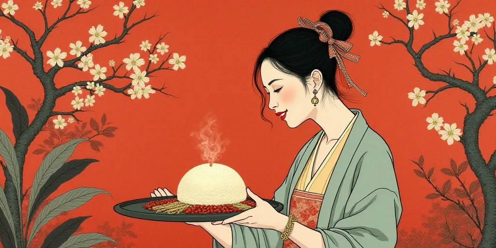 a woman is holding a large piece of food in her hands and looking at it with a smile on her face, Ca