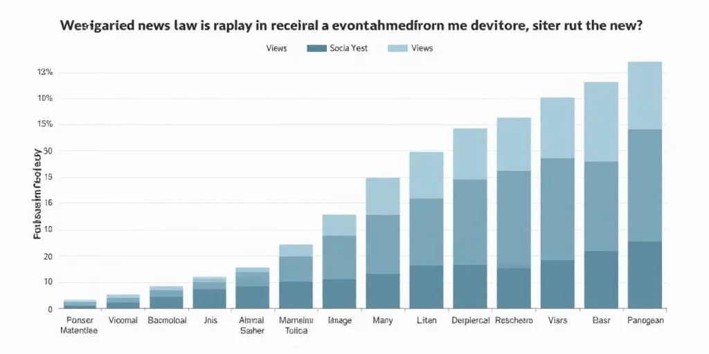 a bar graph shows the percentage of people who have received a survey on social media and their view