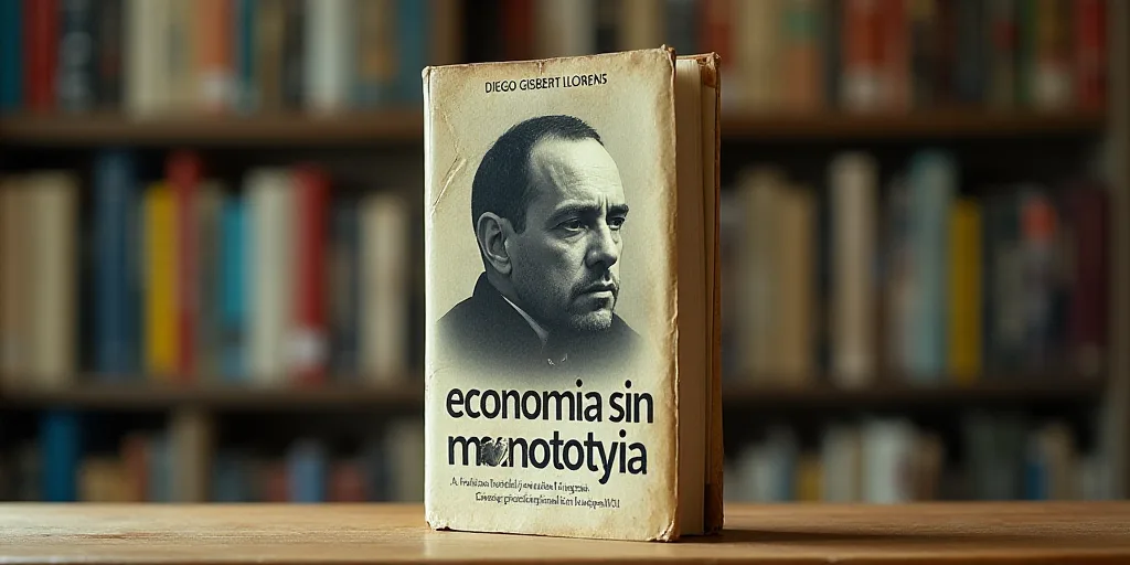 a book cover with a picture of a man's face and the words economia sin monotonia, Diego Gisbert Llor