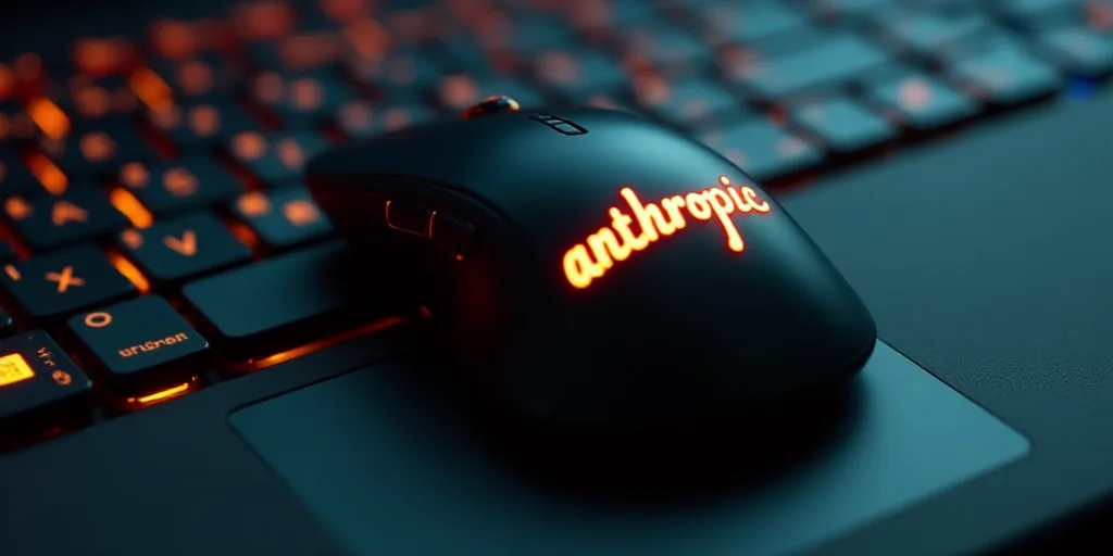 a close up of a keyboard with a mouse on it with the word anthropic on it, Chip Zdarsky, furaffinity