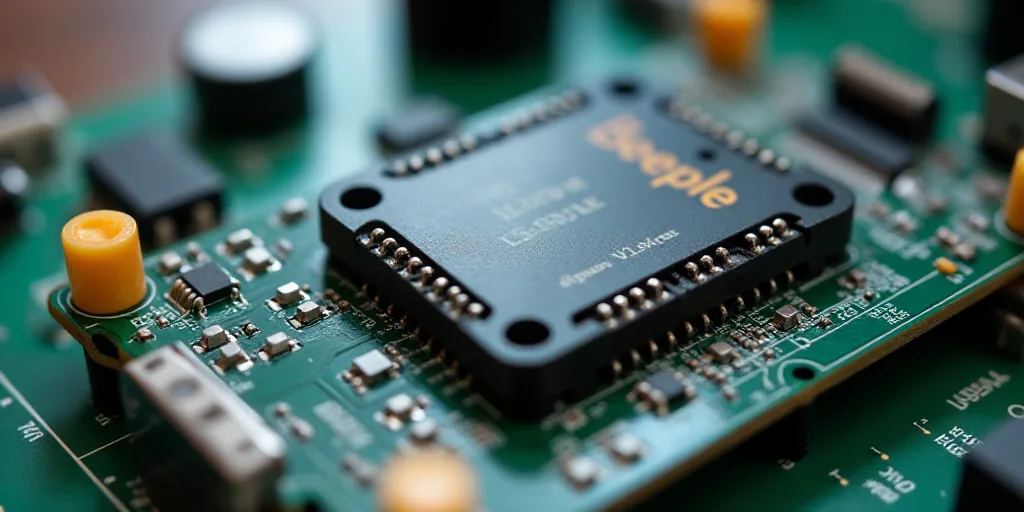 a close up of a micro board with many components attached to it and a few other components on the bo