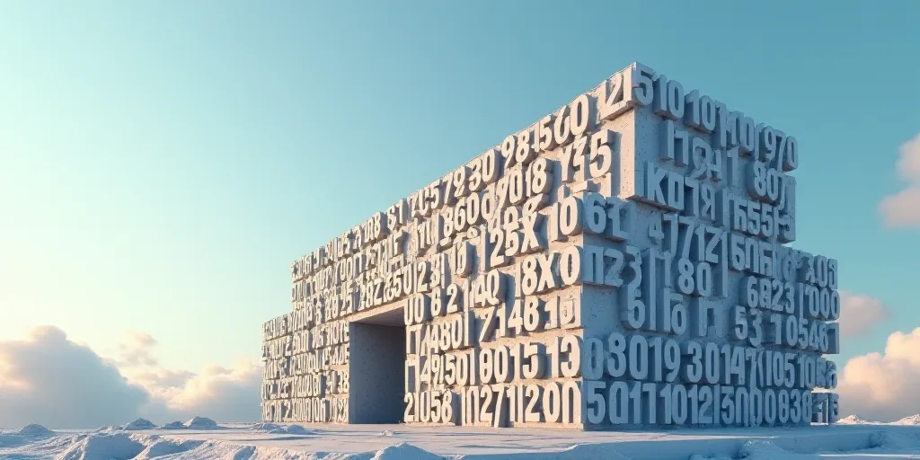 a picture of a building with a lot of numbers on it and a sky background with a few clouds, Enguerra