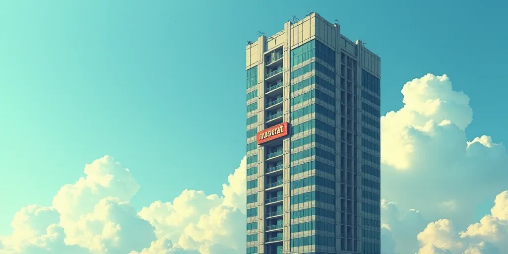 a tall building with a sky background and a sign on the side of it that says maserat, Edi Rama, shar